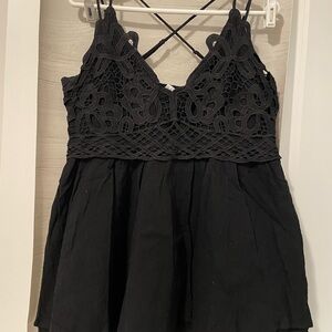 Brand New White Birch Elegant Black Lace Women's Top